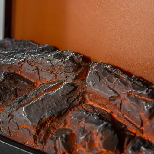 Chimenea Eléctrica 900W/1800W con Ventanas 39x26x54,8 cm Negro HOMCOM