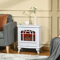 Chimenea Eléctrica 1000/2000W con Efecto Llama Brillo Regulable y HOMCOM Chimenea Eléctrica 1000/2000W con Efecto Llama Brillo Regulable y HOMCOM