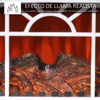 Chimenea Eléctrica 1000/2000W con Efecto Llama Brillo Regulable y HOMCOM Chimenea Eléctrica 1000/2000W con Efecto Llama Brillo Regulable y HOMCOM