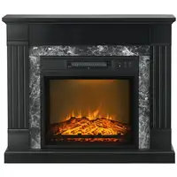 Chimenea Eléctrica 1800W con Efecto de Llama para Sala 30 m² Negro HOMCOM Chimenea Eléctrica 1800W con Efecto de Llama para Sala 30 m² Negro HOMCOM