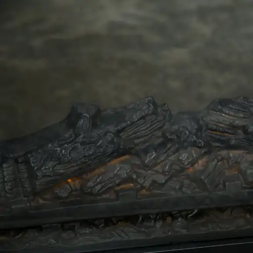 Chimenea Eléctrica 1800W con Efecto de Llama para Sala 30 m² Negro HOMCOM