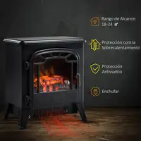 Chimenea Eléctrica Portátil 925W/1800W con Efecto de Llama 36x25,5x41,5cm HOMCOM Chimenea Eléctrica Portátil 925W/1800W con Efecto de Llama 36x25,5x41,5cm HOMCOM