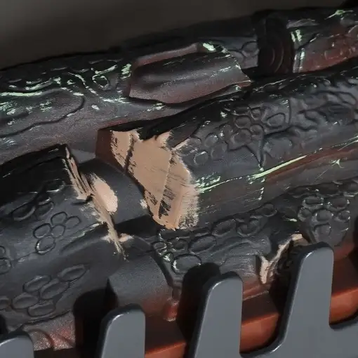 Chimenea Eléctrica Portátil 925W/1800W con Efecto de Llama 36x25,5x41,5cm HOMCOM