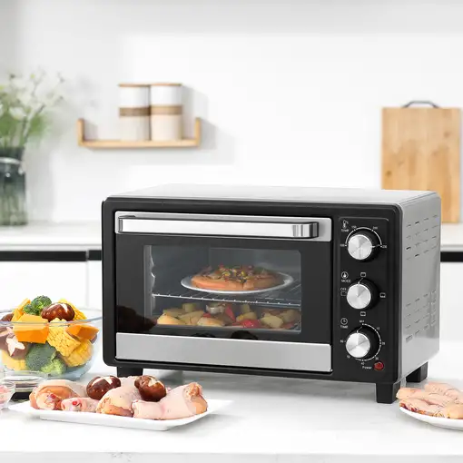 Horno Eléctrico de Sobremesa 16L 1400W con 3 Modos de Calor y Termostato HOMCOM