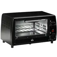 Horno Eléctrico Sobremesa 10 L 750W Temperatura 230 ℃ 36,5x26x22 cm Negro HOMCOM
