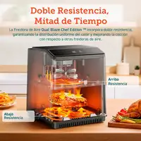 Freidora de aire negra 1700W, 6,4 litros Dual Blaze Chef Edition COSORI