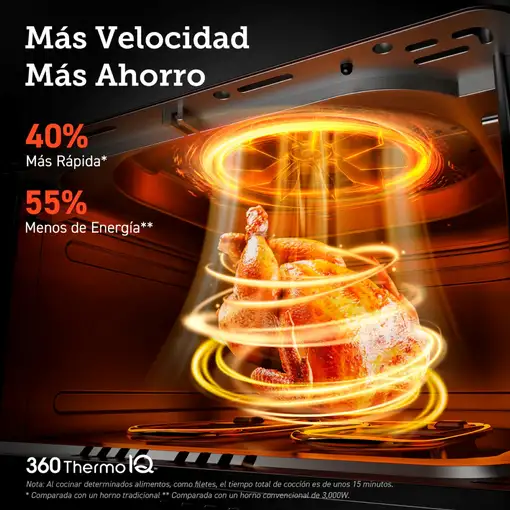 Freidora de aire negra 1700W, 6,4 litros Dual Blaze Chef Edition COSORI