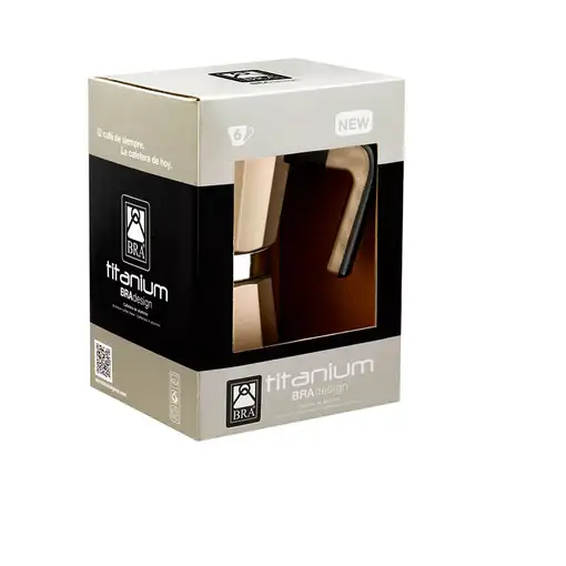 Cafeteras italianas Negro 6 cups 170577 BRA