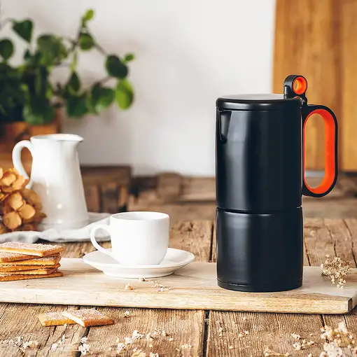 Cafeteras italianas Negro 14 cups A170416 BRA