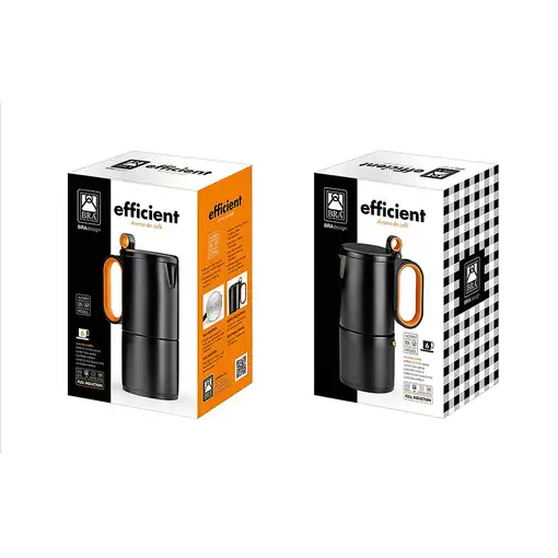 Cafeteras italianas Negro 14 cups A170416 BRA