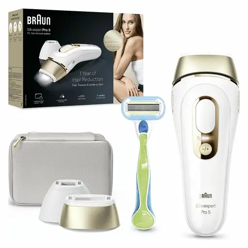 Braun PL5152 Luz pulsada intensa (IPL) Oro, Blanco