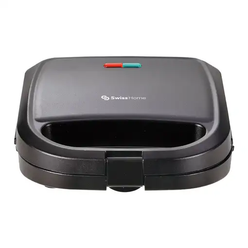 Swiss Home Petit Sandwichera 750W negro brillante con revestimiento antiadherente
