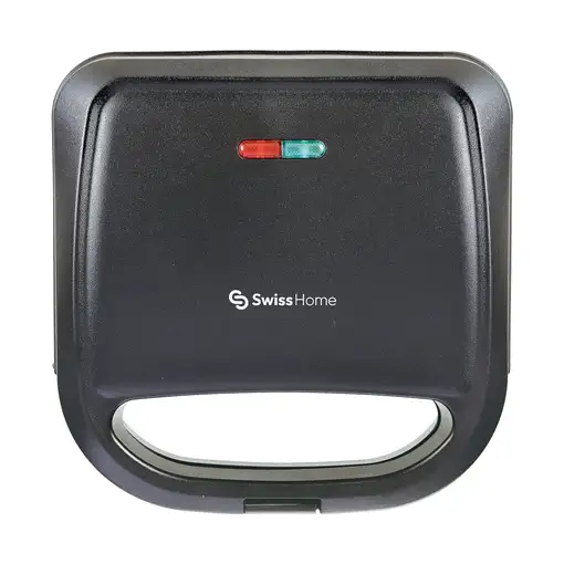Swiss Home Petit Sandwichera 750W negro brillante con revestimiento antiadherente