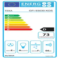 Teka GFI 93030 KOS SS Encastrada Negro, Acero inoxidable D 314 m³/h