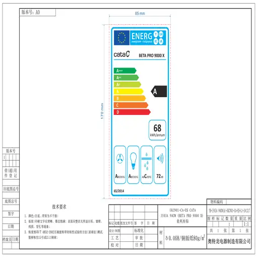 CATA BETA PRO 9000 X De pared Acero inoxidable A 561 m³/h
