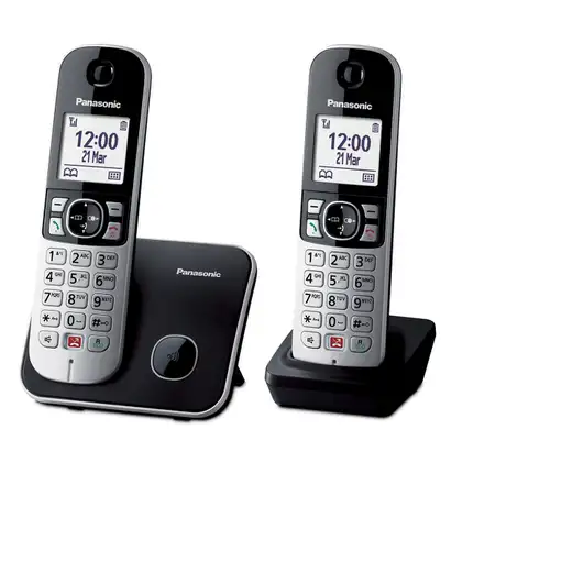 Panasonic KX-TG6852SPB teléfono Teléfono DECT Identificador de llamadas Negro, Gr