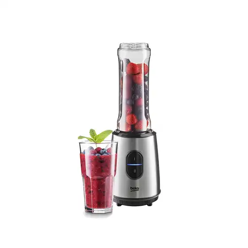 Beko TBP7354X 0,6 L Batidora de vaso 350 W Negro, Acero inoxidable, Transparente