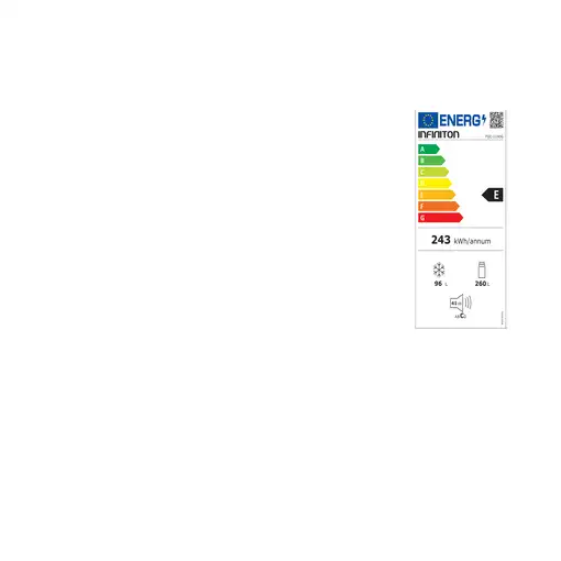 Nevera y congelador Independiente 351 L Acero inoxidable 0000092106 INFINITON