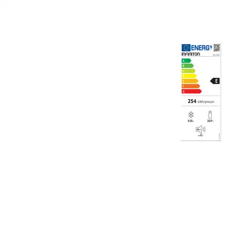 Nevera y congelador Independiente 432 L Acero inoxidable 0000092078 INFINITON