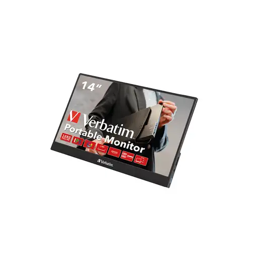Verbatim 49590 pantalla para PC 35,6 cm (14\) 1920 x 1080 Pixeles Full HD LCD Negr