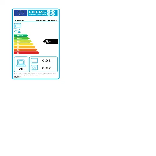 Horno 70 L Acero inoxidable Idea 33900702 CANDY