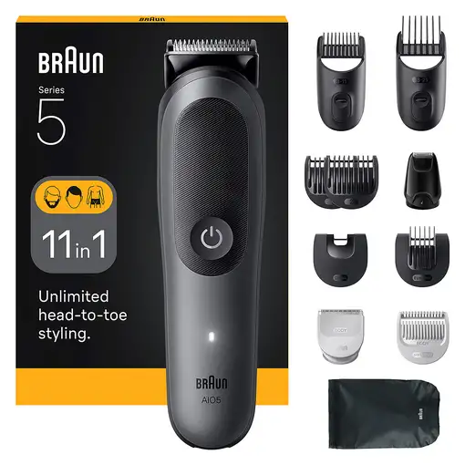 Braun AIO5560 cortadora de pelo y maquinilla Negro, Gris 14 Ión de litio