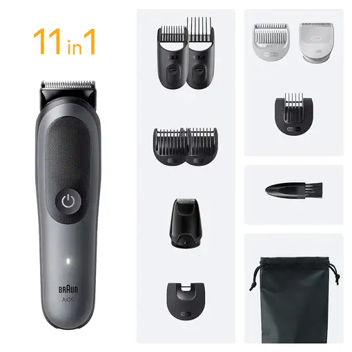 Braun AIO5560 cortadora de pelo y maquinilla Negro, Gris 14 Ión de litio