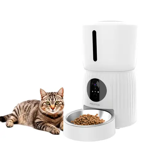 Comedero para mascotas, programable, cámara, App móvil, FF100 Pet Feeder PRIXTON