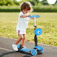 3 en 1 Patinete para Niños +18 Meses Asiento Extraíble 62x25x72,5cm Azul HOMCOM 3 en 1 Patinete para Niños +18 Meses Asiento Extraíble 62x25x72,5cm Azul HOMCOM