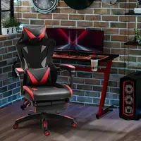 Silla Gaming Ergonómica Oficina Respaldo Regulable 65x70x117-125cm Rojo Vinsetto Silla Gaming Ergonómica Oficina Respaldo Regulable 65x70x117-125cm Rojo Vinsetto