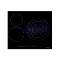 SCHNEIDER Placa Vitroceramica, 3 zonas de cocción, 60 cm, 5700 W, Control Táctil