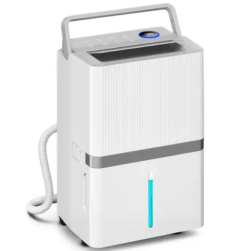Deshumidificador 35L/Día para 40-90 ㎡ Depósito 5,5 Litros Blanco HOMCOM Deshumidificador 35L/Día para 40-90 ㎡ Depósito 5,5 Litros Blanco HOMCOM