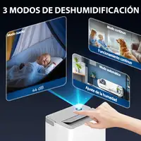 Deshumidificador 35L/Día para 40-90 ㎡ Depósito 5,5 Litros Blanco HOMCOM