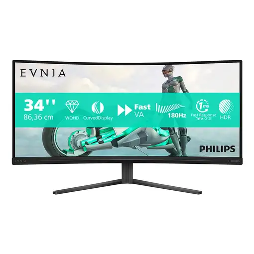 Philips Evnia 34M2C3500L/00 pantalla para PC 86,4 cm (34") 3440 x 1440 Pixeles Wi Philips Evnia 34M2C3500L/00 pantalla para PC 86,4 cm (34") 3440 x 1440 Pixeles Wi