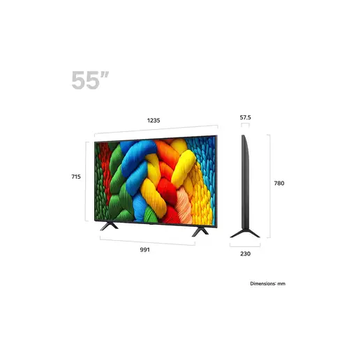 Televisor NanoCell 55'' 4K Ultra HD Negro Smart 55NANO80A6B.AEU LG