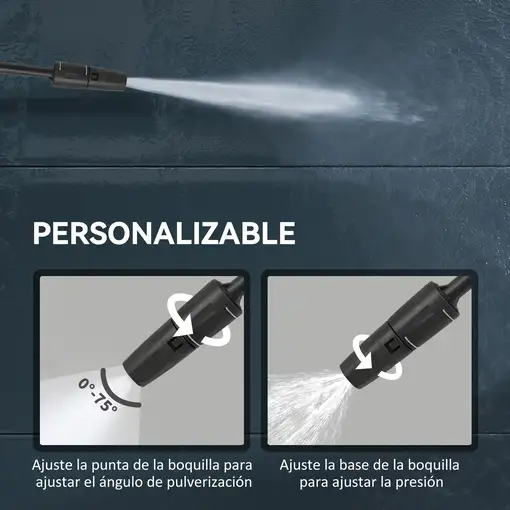 Hidrolimpiadora de Alta Presión 2200W Caudal 420 L/h Presión 170 Bar Outsunny