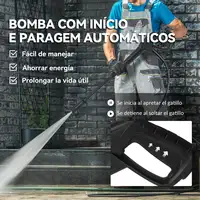 Hidrolimpiadora de Alta Presión 2200W Caudal 420 L/h Presión 170 Bar Outsunny