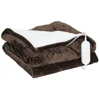 Manta eléctrica marrón, 120 W, 10 temperaturas, 180x130 cm, 810-033V90BN HOMCOM