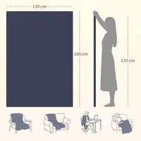 Manta Eléctrica 180x130 cm Lavar a Máquina Azul HOMCOM Manta Eléctrica 180x130 cm Lavar a Máquina Azul HOMCOM