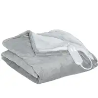 Manta Eléctrica 180x130 cm 10 Niveles de Temperatura Gris HOMCOM