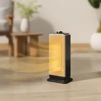 Calefactor Cerámico 2000W con 3 Modos y Protección Térmica Negro HOMCOM