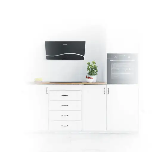 SCHNEIDER Campana extractora, 60cm, 594 m³/h, 3 velocidades, Negro SCHD2A60EBV