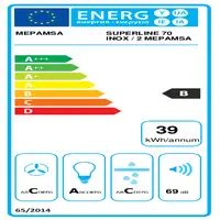 Mepamsa Superline 70 Telescópica o extraplana Acero inoxidable B 380 m³/h Mepamsa Superline 70 Telescópica o extraplana Acero inoxidable B 380 m³/h