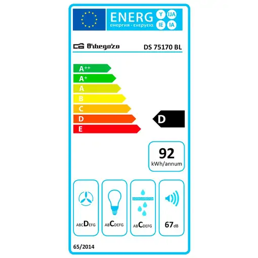 Orbegozo DS 75170 BL De pared Blanco 579 m³/h
