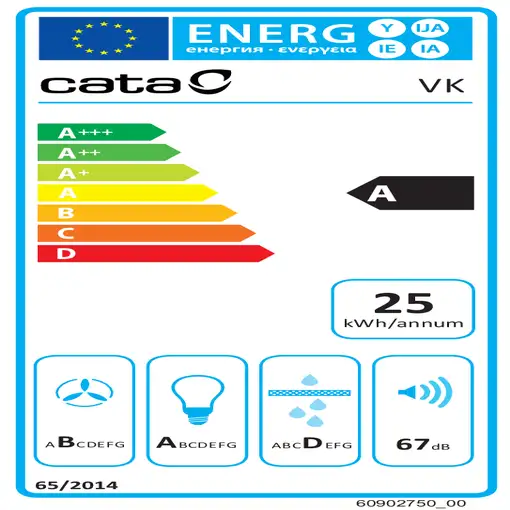 CATA VK 6000 BK De pared Negro A 395 m³/h