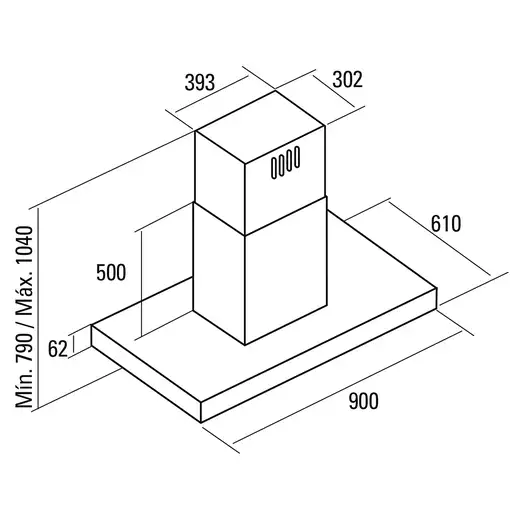 CATA ISLA LEGEND Gris, Negro 710 m³/h