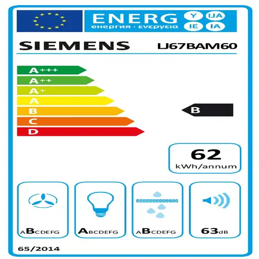 Siemens iQ500 LJ67BAM60 campana Encastrada Negro 459 m³/h