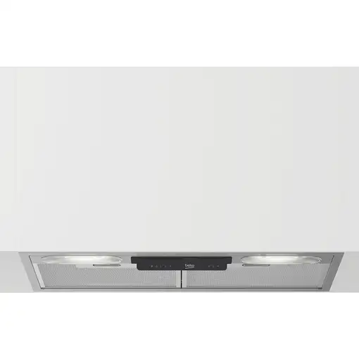 Beko HNU51311S campana Telescópica o extraplana Plata 381 m³/h