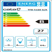 CATA TFB-5160 X Semintegrada (extraíble) Acero inoxidable B 300 m³/h