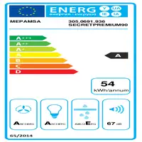 Mepamsa SECRET PREMIUM 90 Encastrada Acero inoxidable 570 m³/h Mepamsa SECRET PREMIUM 90 Encastrada Acero inoxidable 570 m³/h